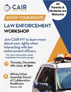 Know Your Rights Law Enforcement Workshop Flyer